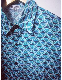 Camisa Geométrica Azul